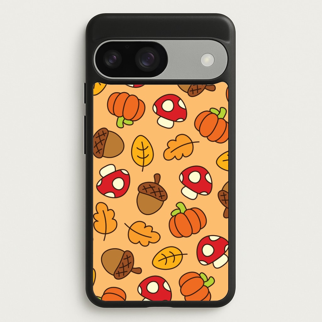 Cartoon Autumn Icons Pattern Google Pixel 9 / 9 Pro Case