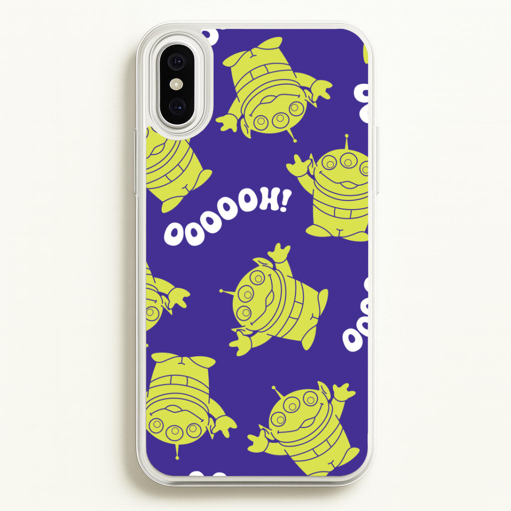 Toy Aliens Silhouette Pattern iPhone XS Max Case