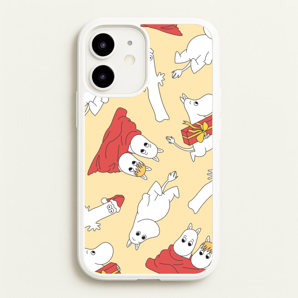 Christmas Mooms Pattern iPhone 12 / 12 Pro Case