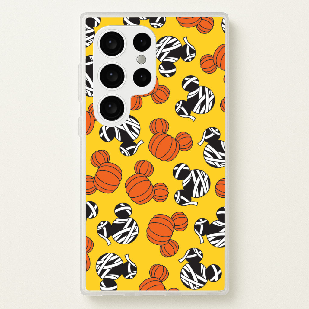 Pumpkin And Mummy Mouse Pattern Galaxy S24 Ultra Case