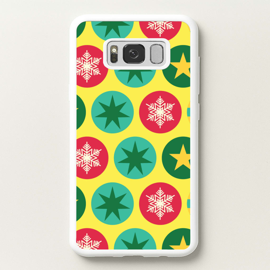 Colourful Abstract Baubles Christmas Pattern Galaxy S8 Plus Case
