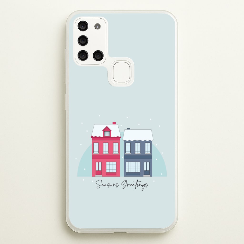 Seasons Greetings Winter Townhouses Galaxy A21s Case