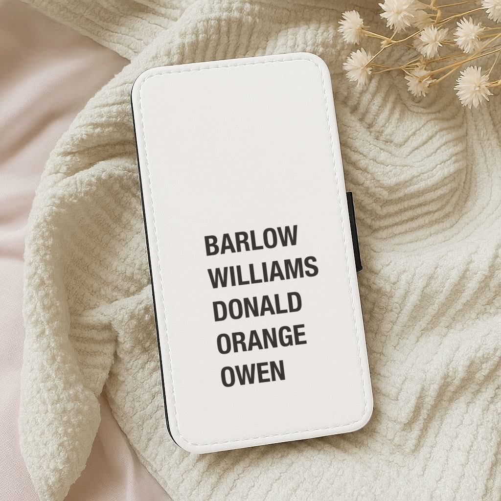 Take Band Members Names Leather Phone Case