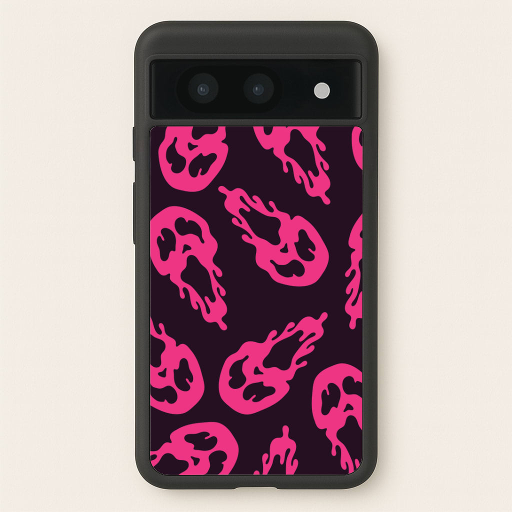 Trippy Ghost Face Pattern Google Pixel 8a Case