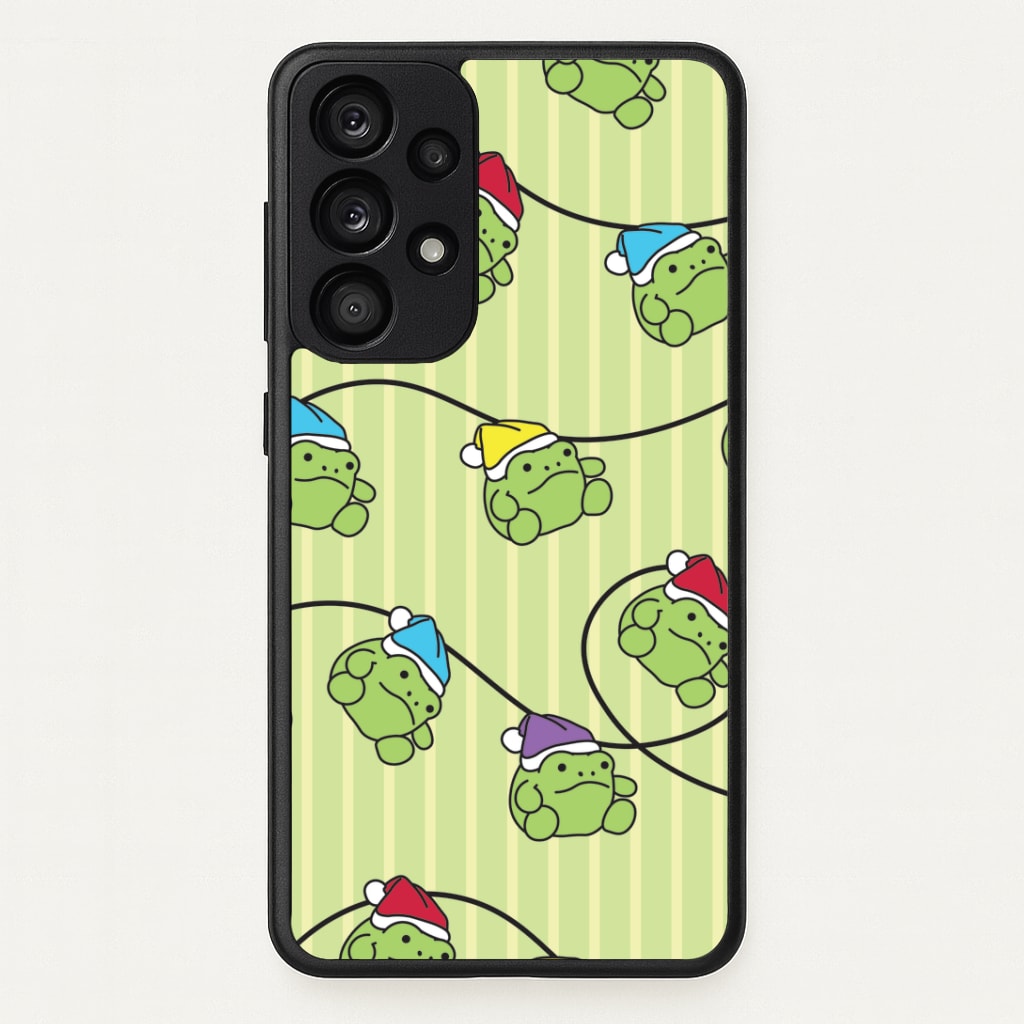 Christmas Frog Plush Fairylights Pattern Galaxy A53 Case