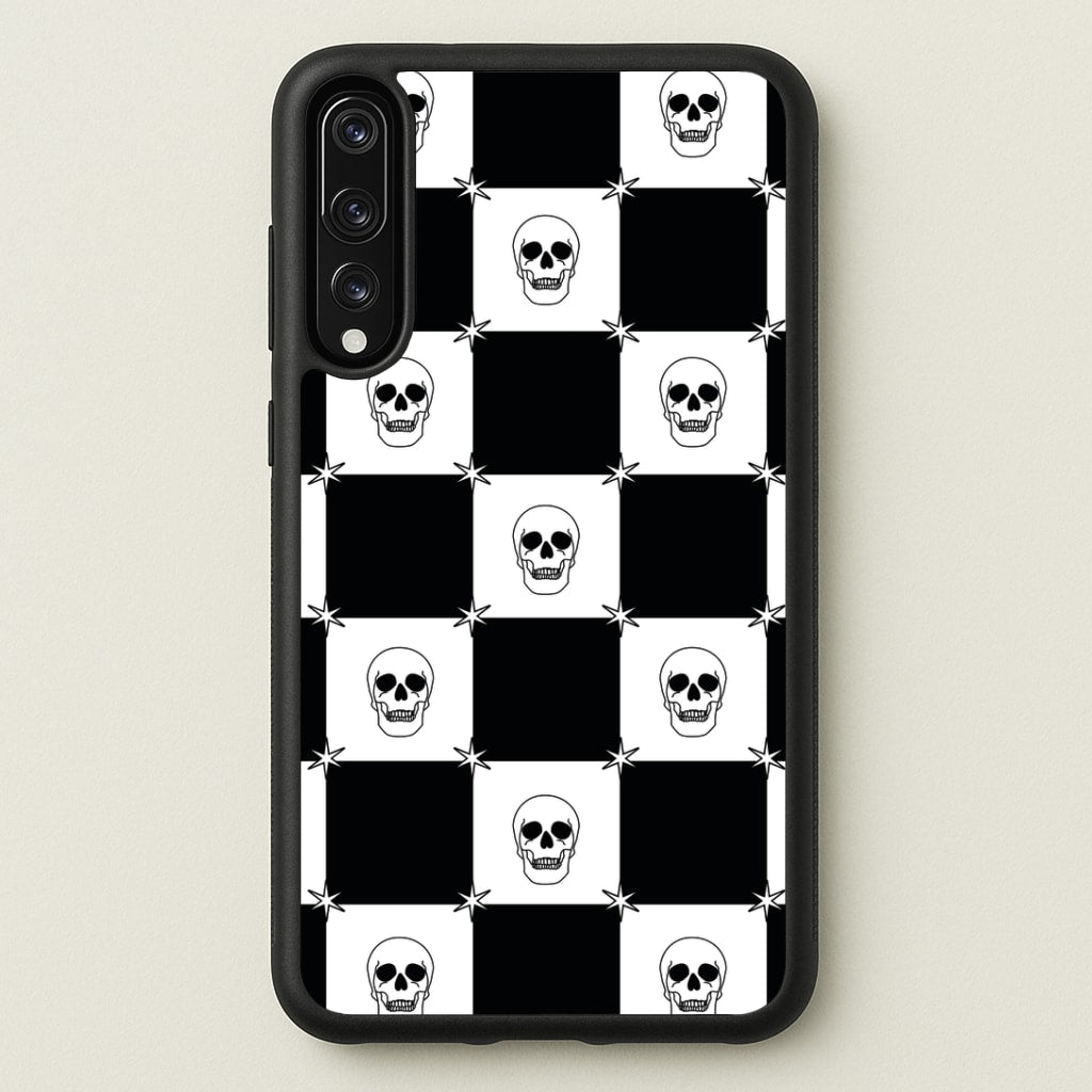 Checkered Skulls Pattern Huawei P20 Pro Case