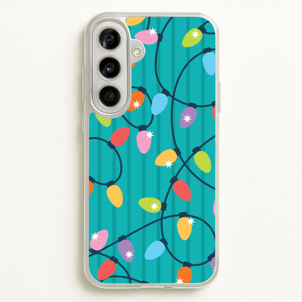 Funky Christmas Lights Pattern Galaxy A56 Case
