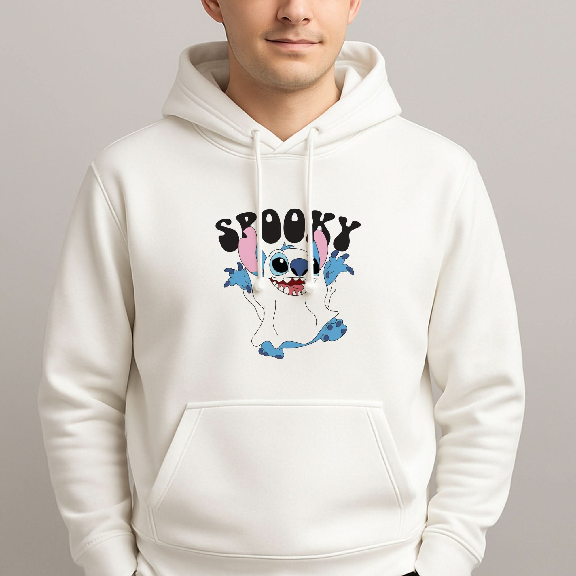 Spooky Cute Blue Alien Mens Hoodie
