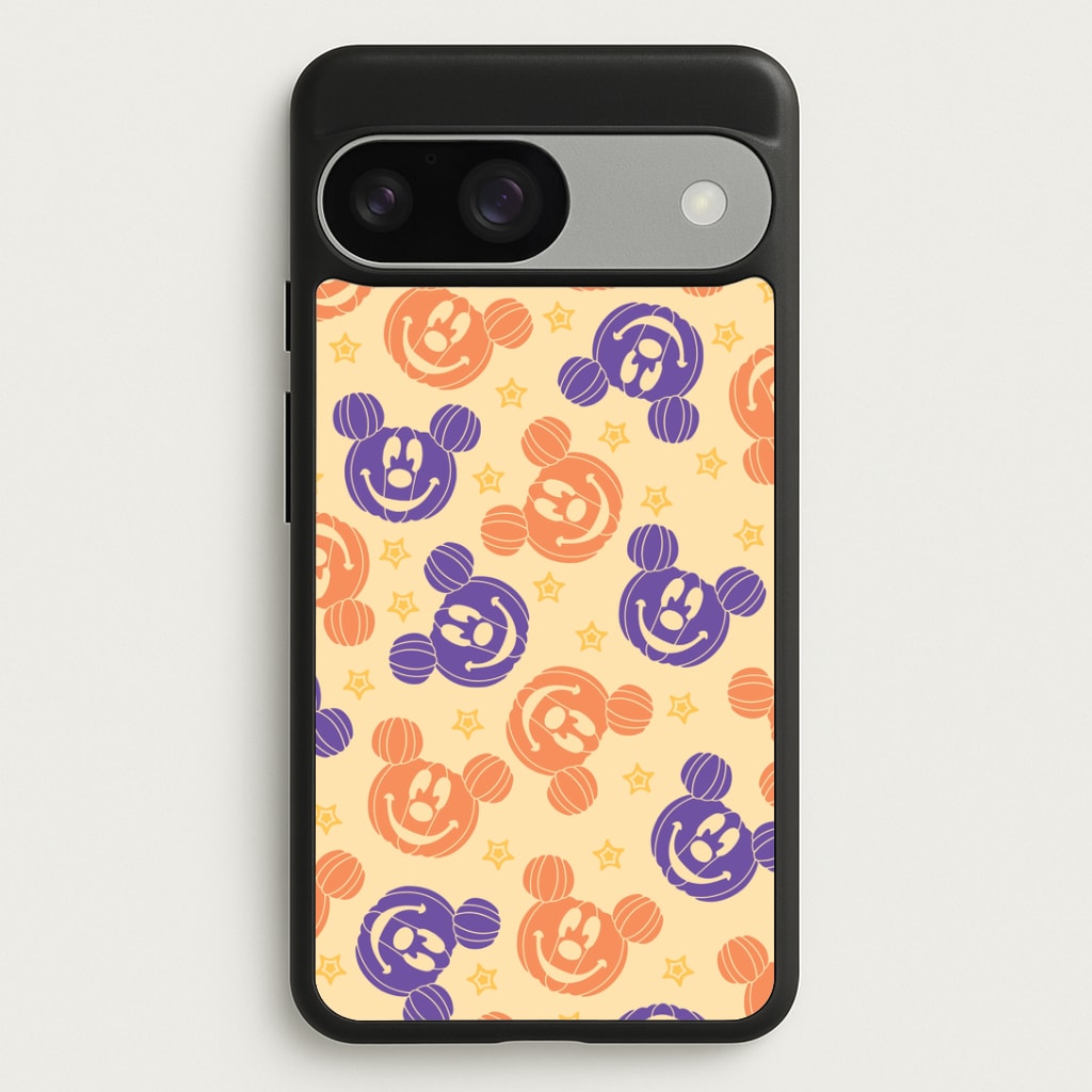 Pumkin Mouse And Stars Pattern Google Pixel 9 / 9 Pro Case
