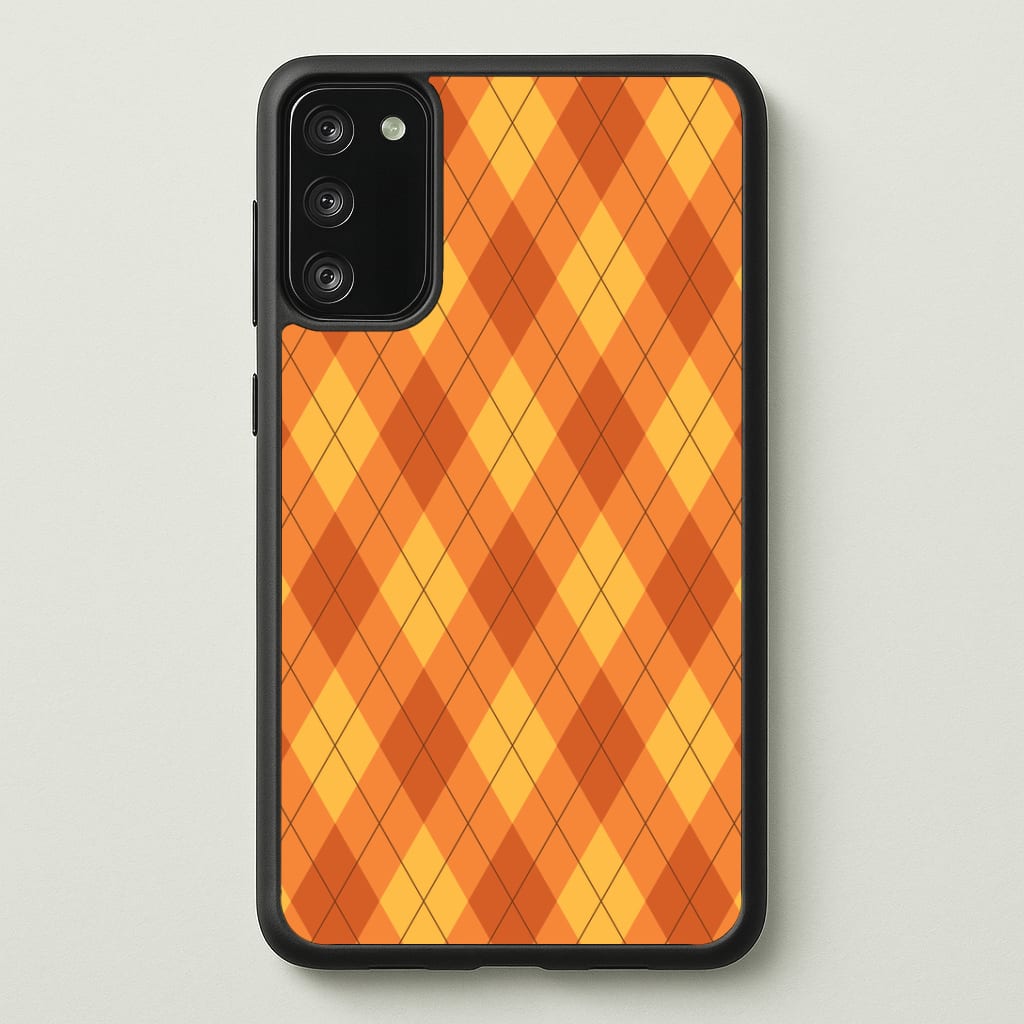 Orange Argyle Pattern Galaxy S20FE Case