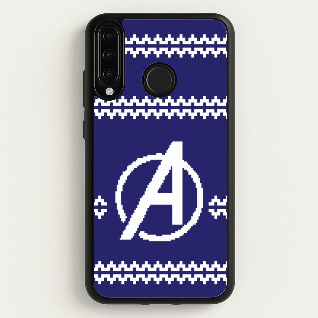 Superhero Team Blue Christmas Jumper  Huawei P30 Lite Case