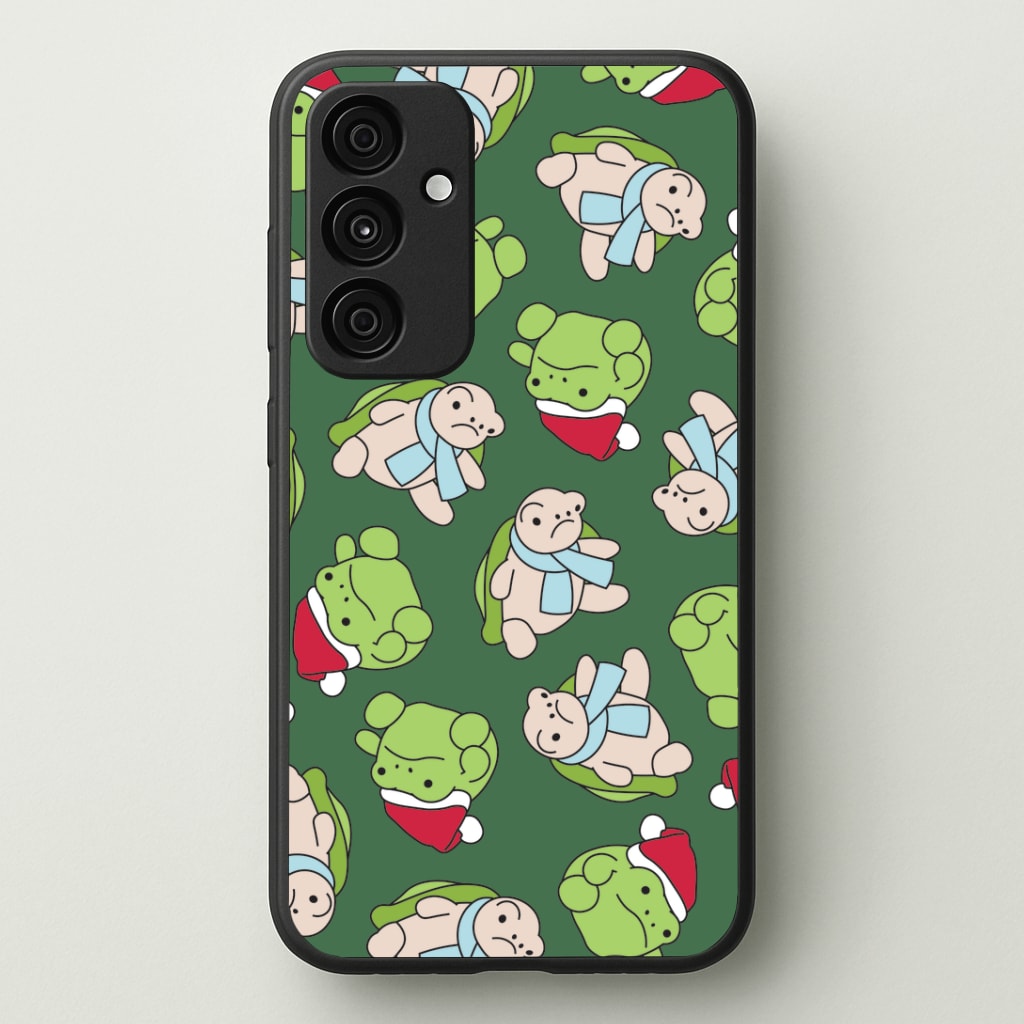 Grumpy Christmas Plushies Pattern Galaxy A55 Case