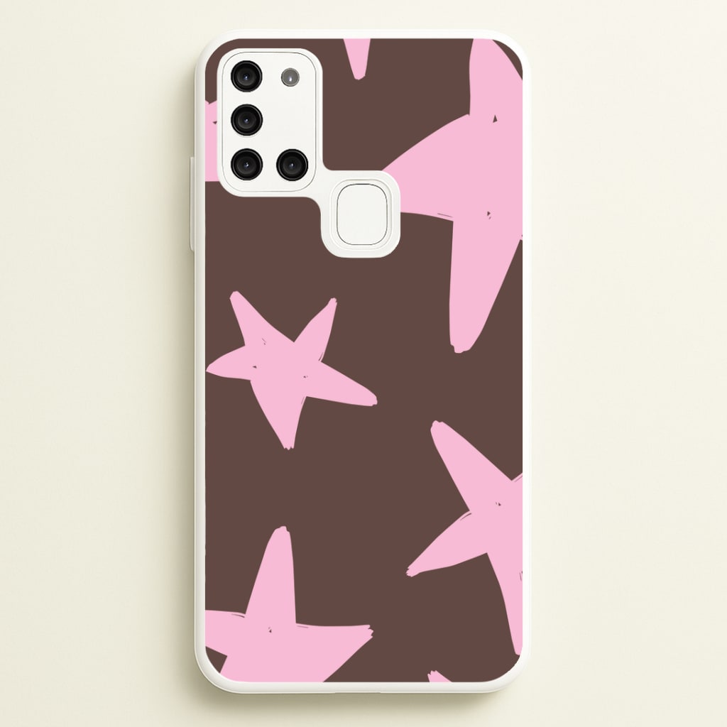 Chocolate & Strawberry Stars Galaxy A21s Case