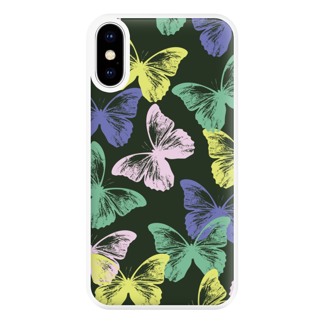 Colourful Butterfly Stamps Pattern iPhone XS Max Case