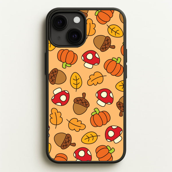 Cartoon Autumn Icons Pattern iPhone 13 Case