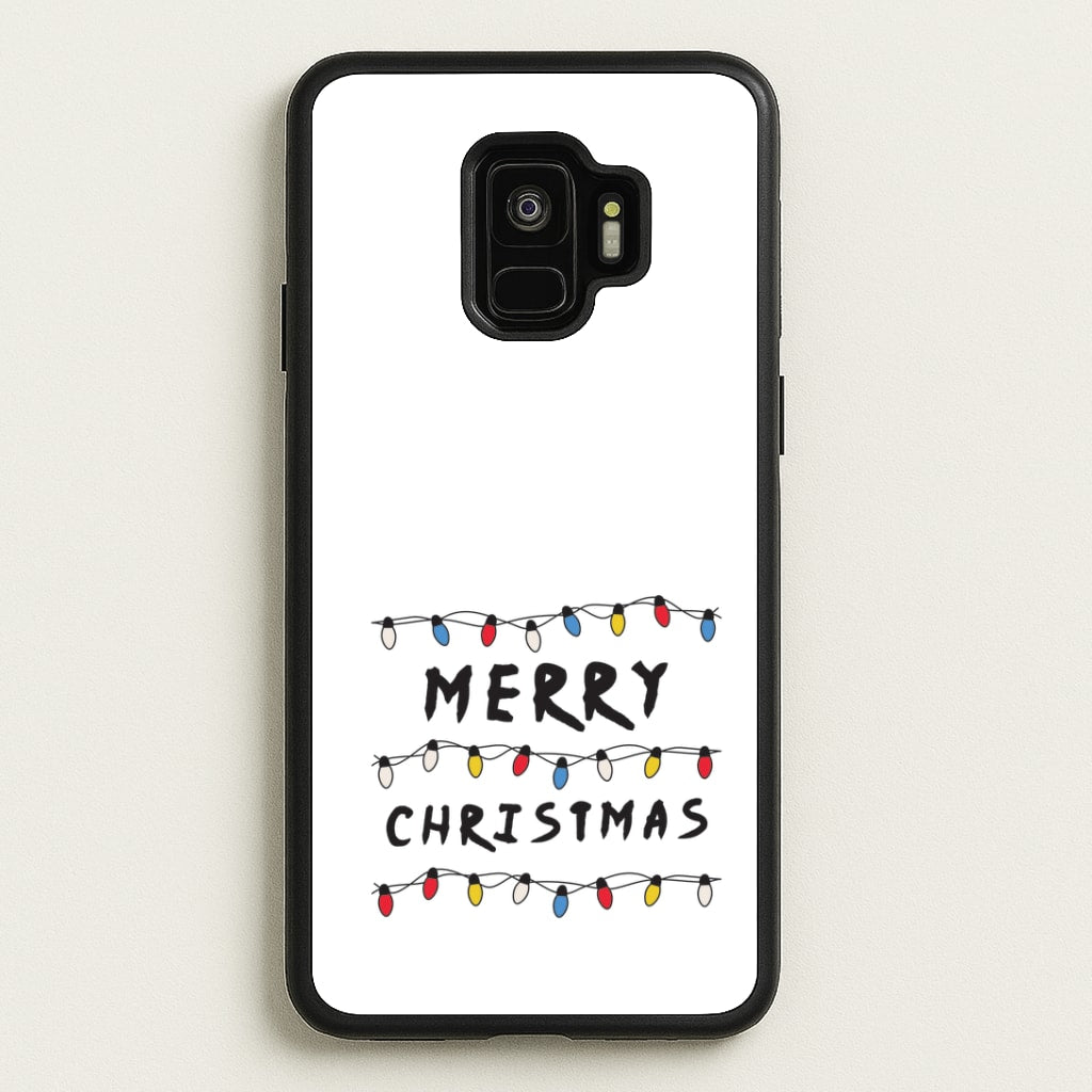 Merry Christmas String Lights Galaxy S9 Case