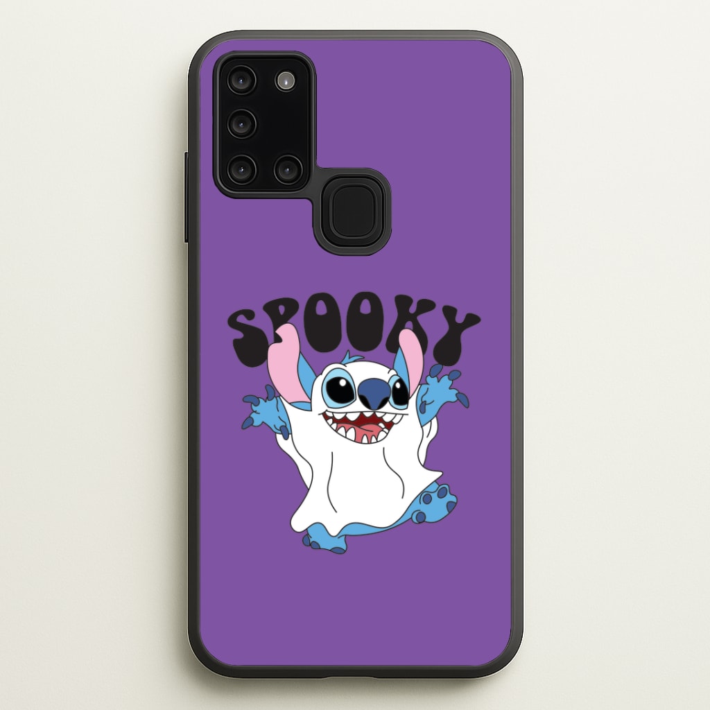 Spooky Cute Blue Alien Galaxy A21s Case