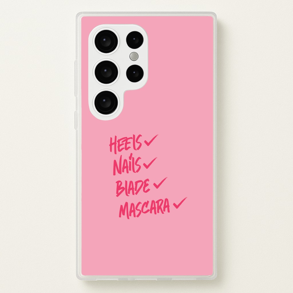 Heels, Nails, Blade, Mascara Galaxy S24 Ultra Case