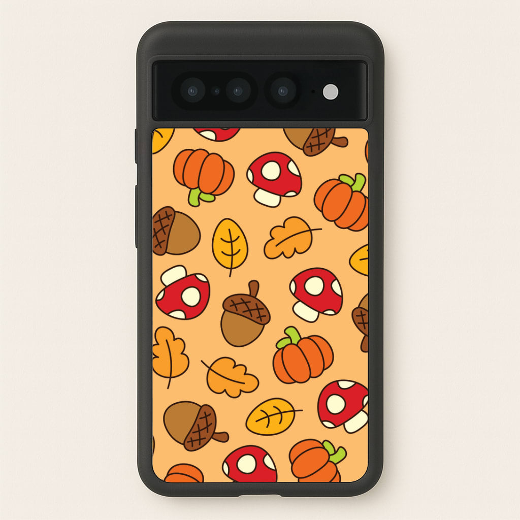Cartoon Autumn Icons Pattern Google Pixel 7 Pro Case