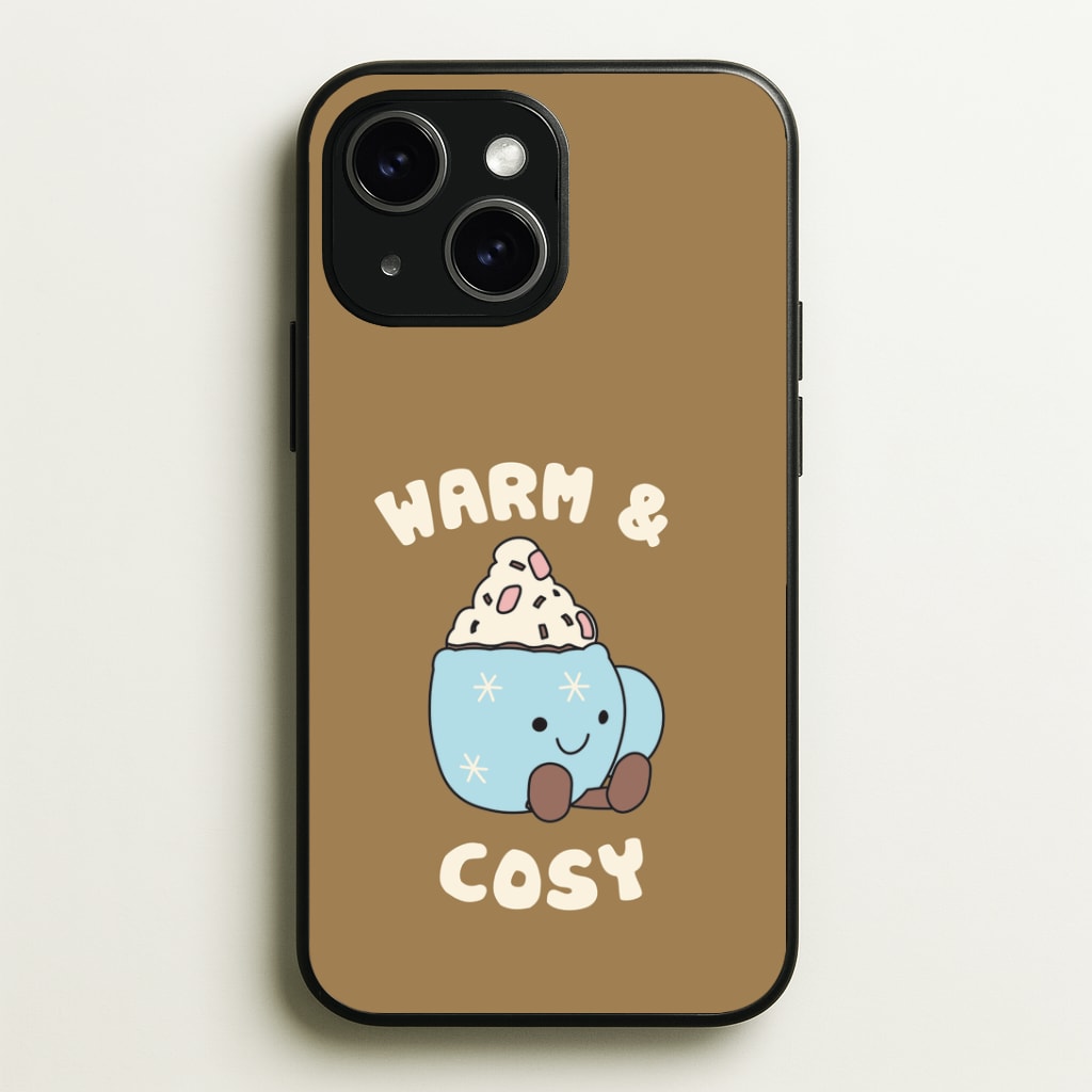 Hot Cocoa Plush Quote iPhone 14 Case