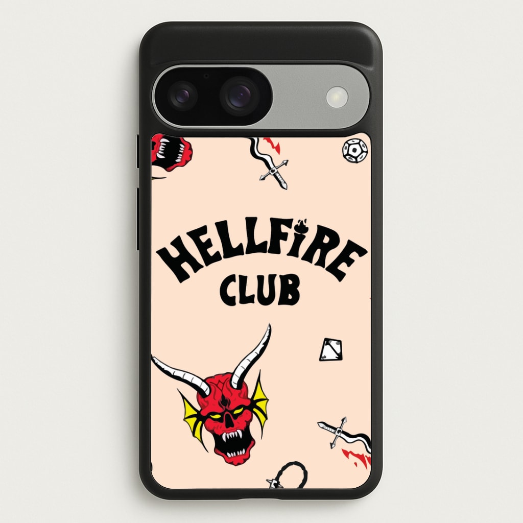 Hellfire Club Icons Collage Peach Google Pixel 9 / 9 Pro Case
