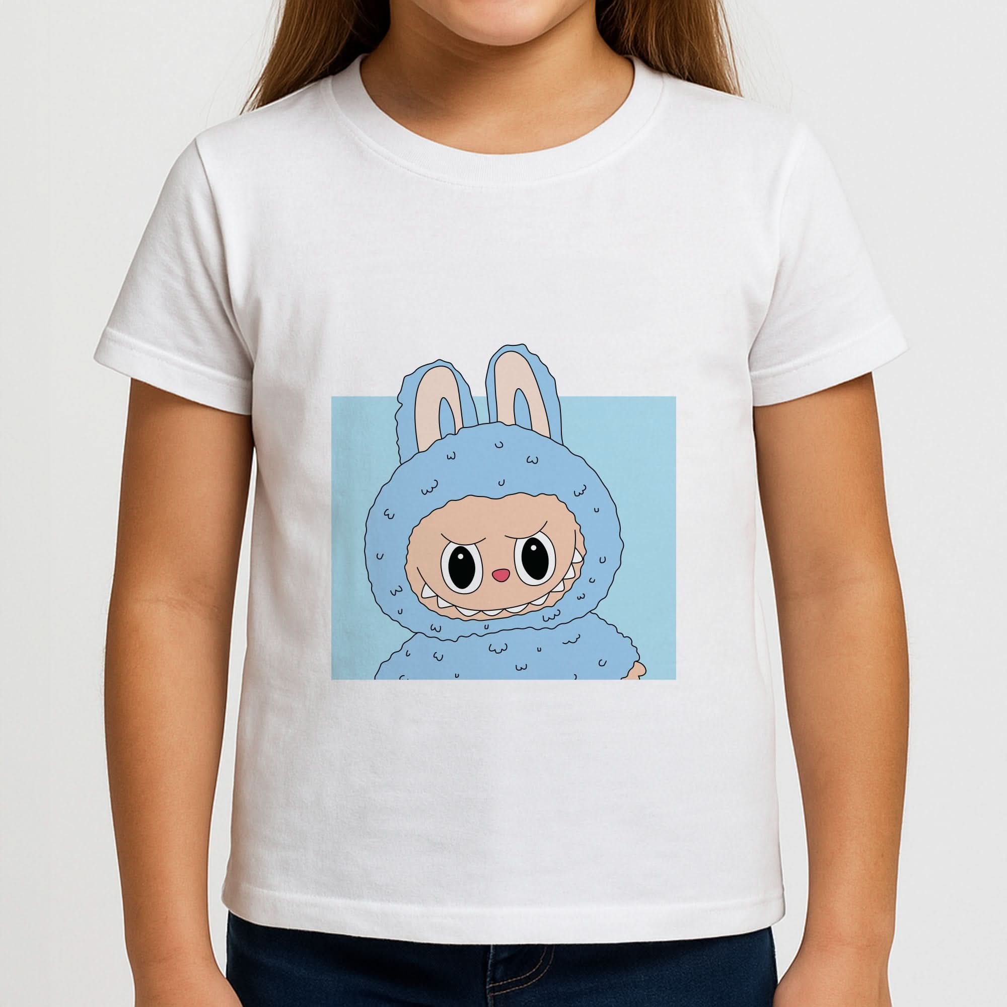 Cute Blue Notebook Monster Girls T-Shirt