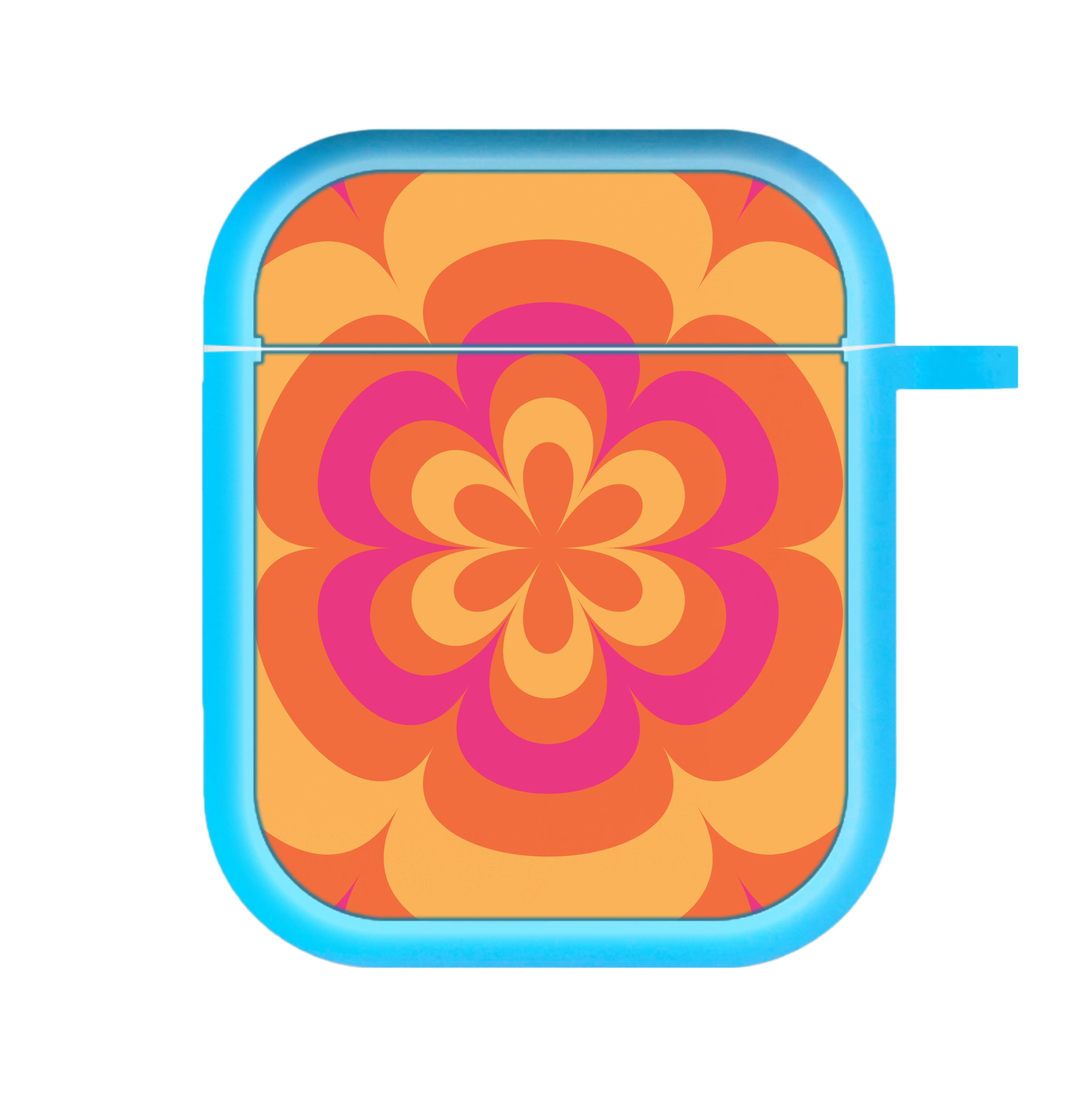 Sunset Trippy Flower Pattern AirPods Case