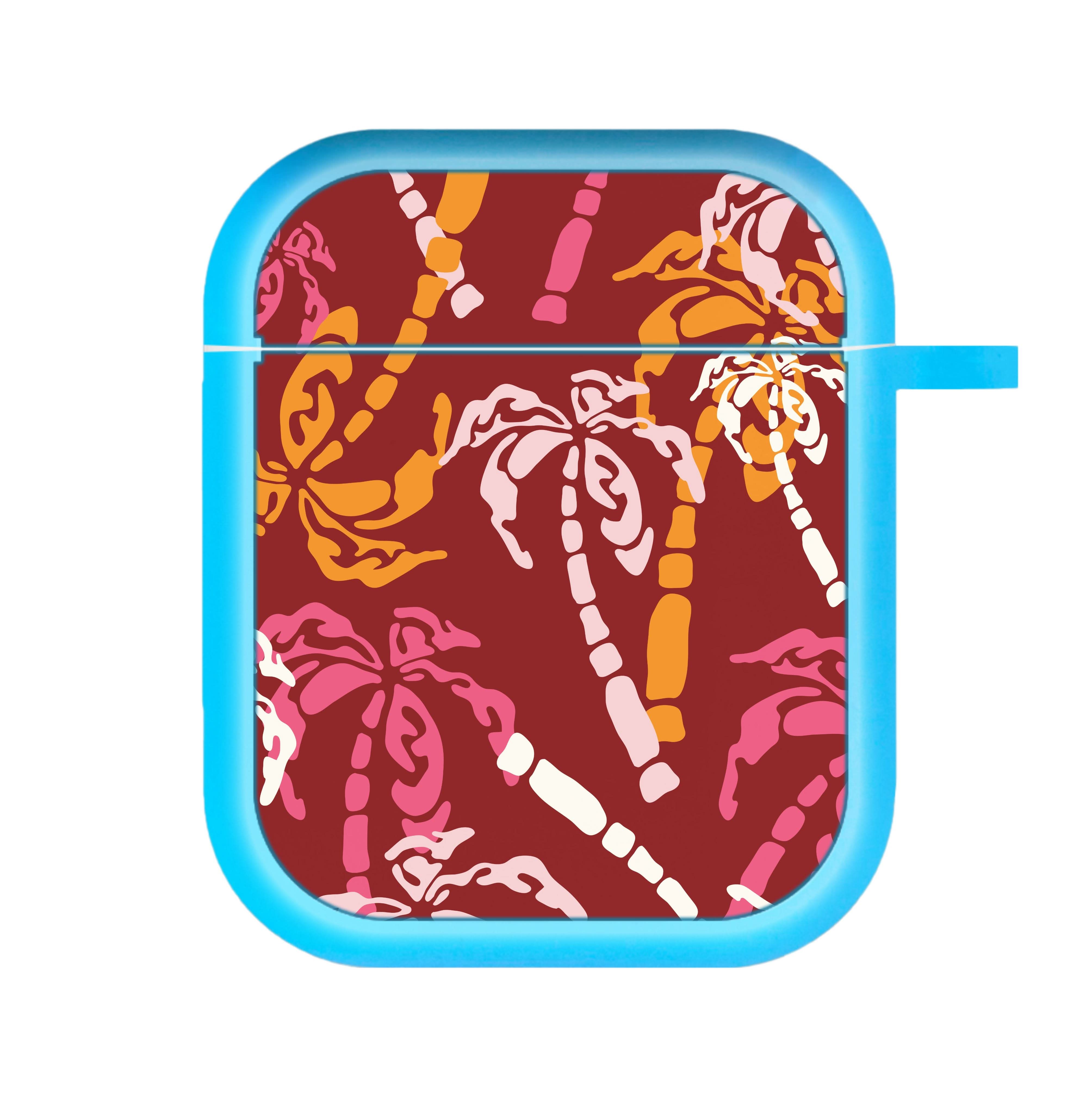 Abstract Palm Trees Pattern AirPods Case