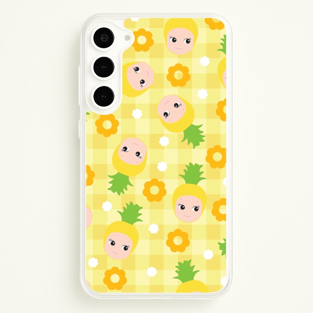 Pineapple Angel Pattern Galaxy S23 Case