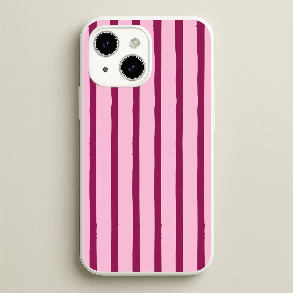 Strawberry Stripes iPhone 14 Case
