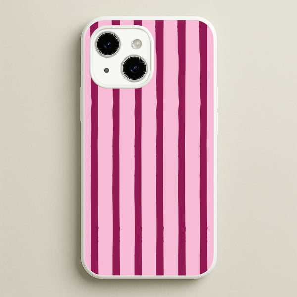 Strawberry Stripes iPhone 15 Plus Case