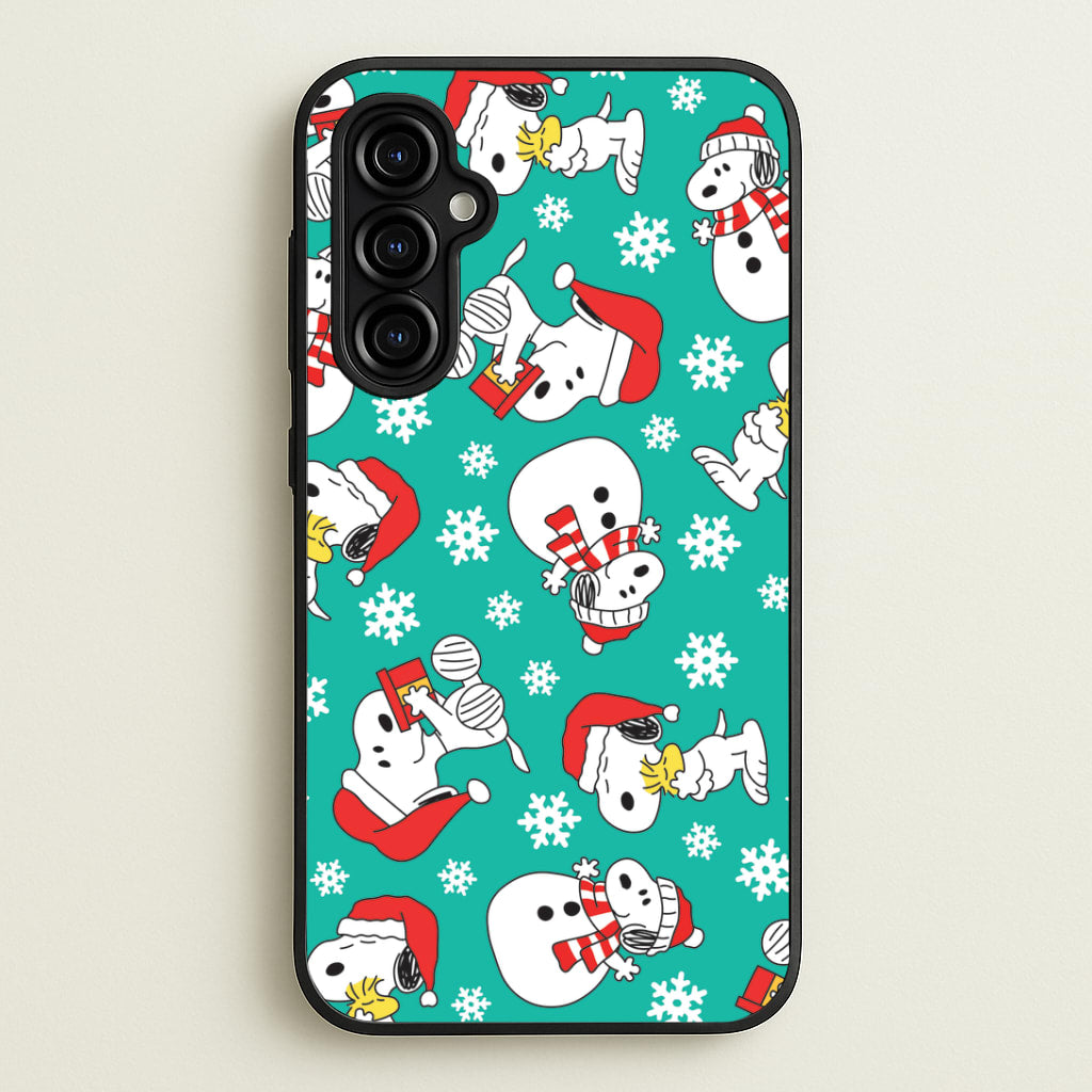 Christmas Cartoon Beagle Pattern Galaxy A54 Case