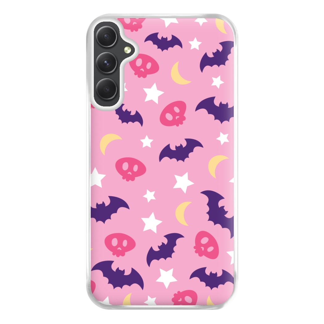 Skull, Bats And Stars Pattern Galaxy A54 Case