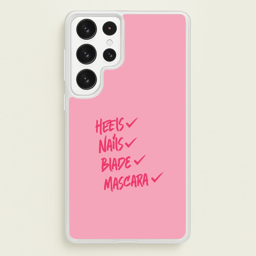 Heels, Nails, Blade, Mascara Galaxy S22 Ultra Case