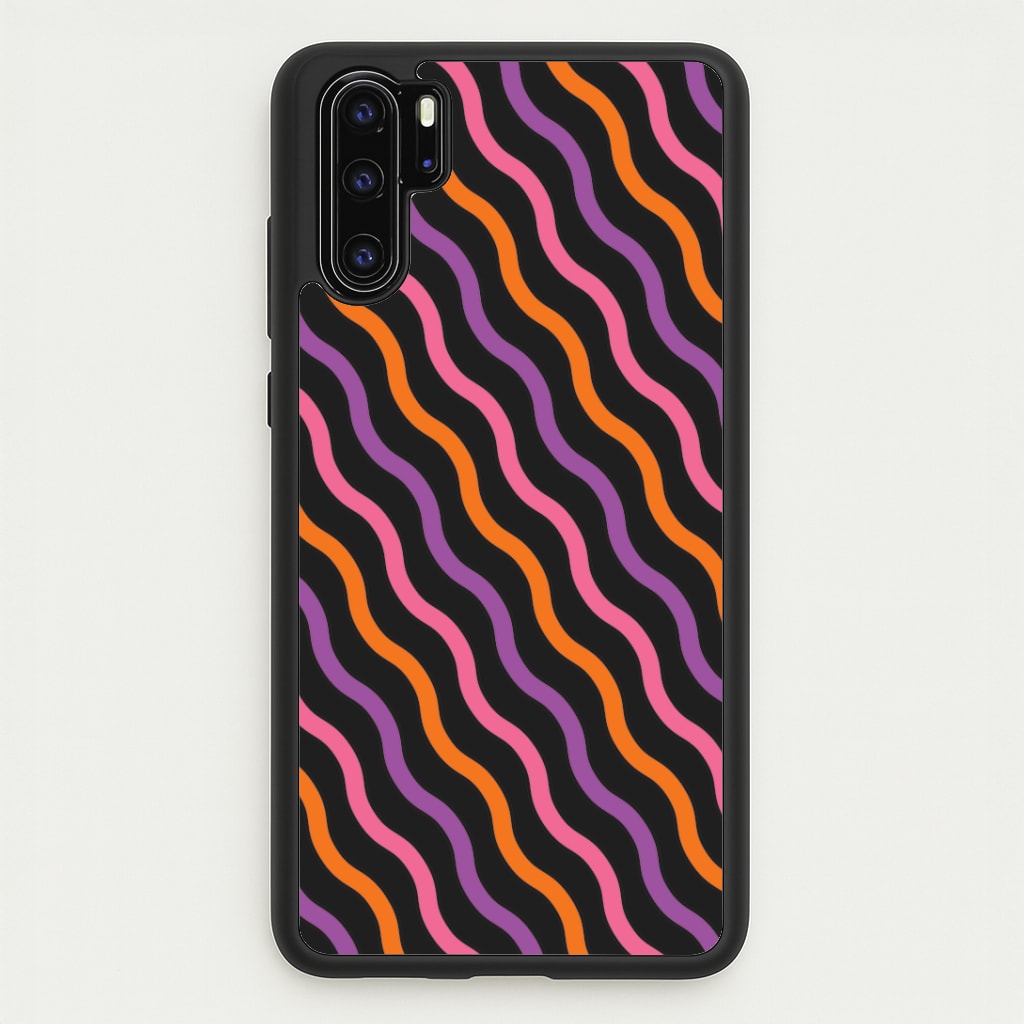 Wavy Abstract Halloween Pattern Huawei P30 Pro Case
