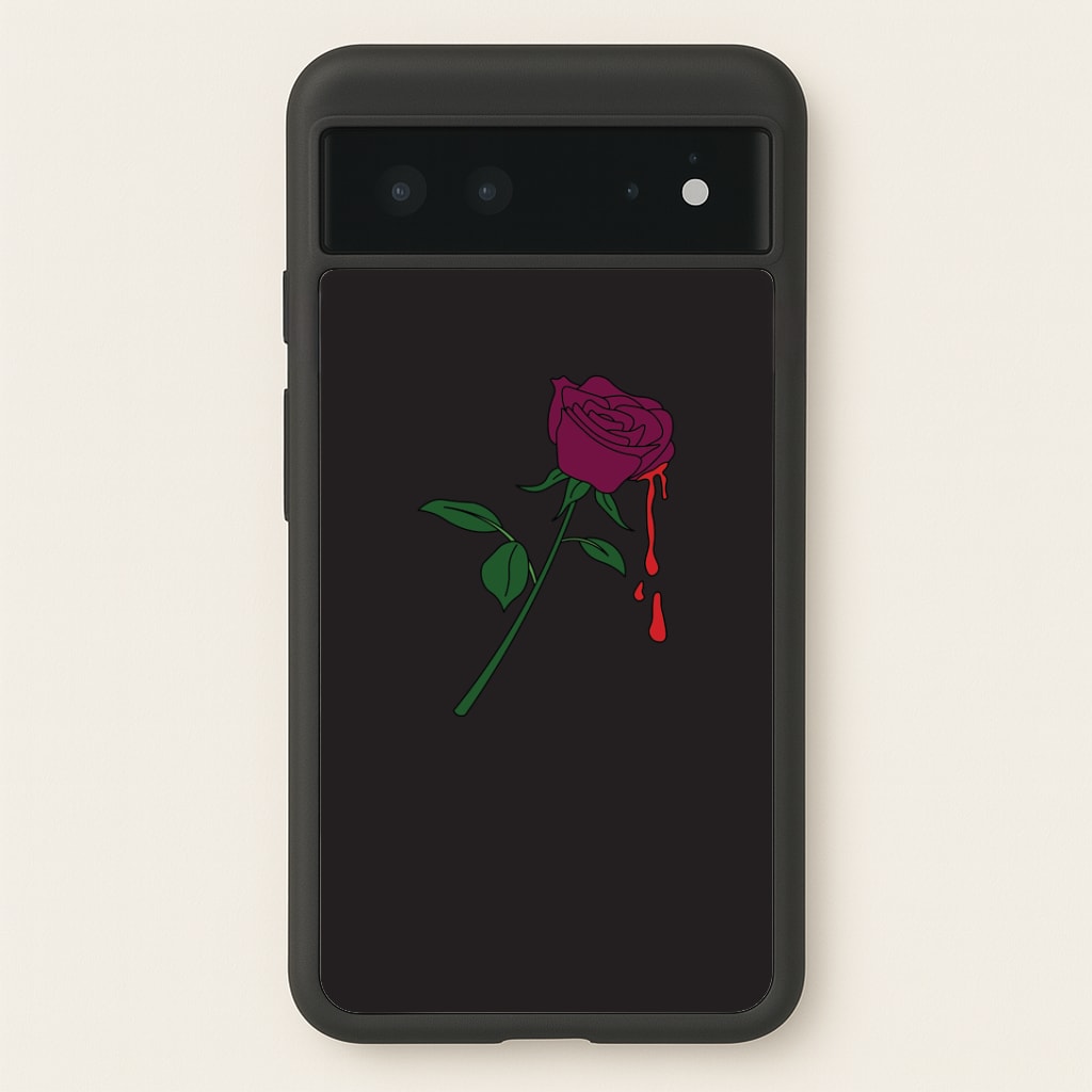 Dark Pink Rose Google Pixel 6 Case