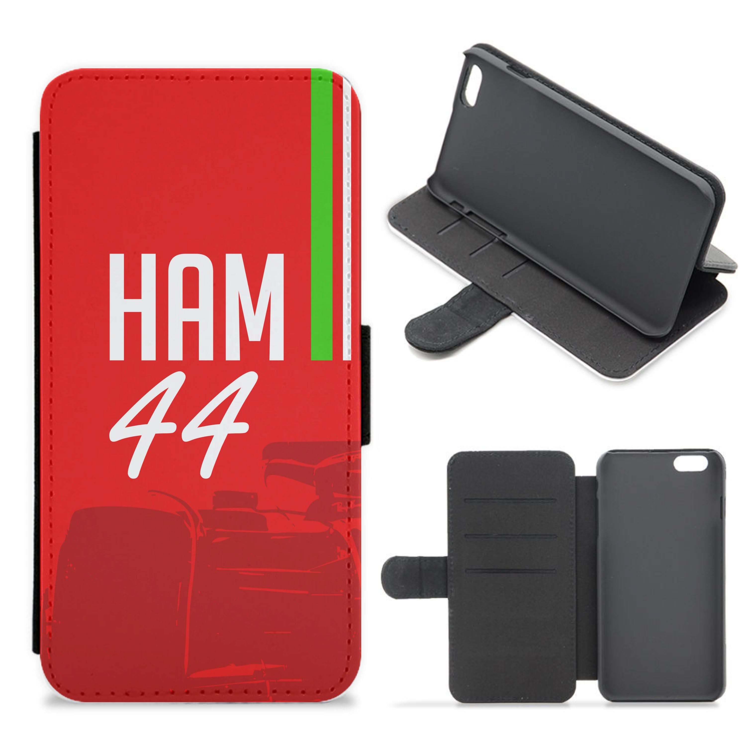 Dark Red Hamilton 44 Flip / Wallet Phone Case