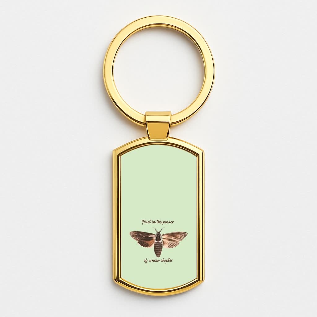 Trust In The Power Of A New Chapter Gold Keyring