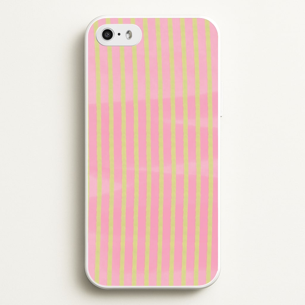 Pink Meadow Stripes iPhone 5 / 5s / SE 2016 Case