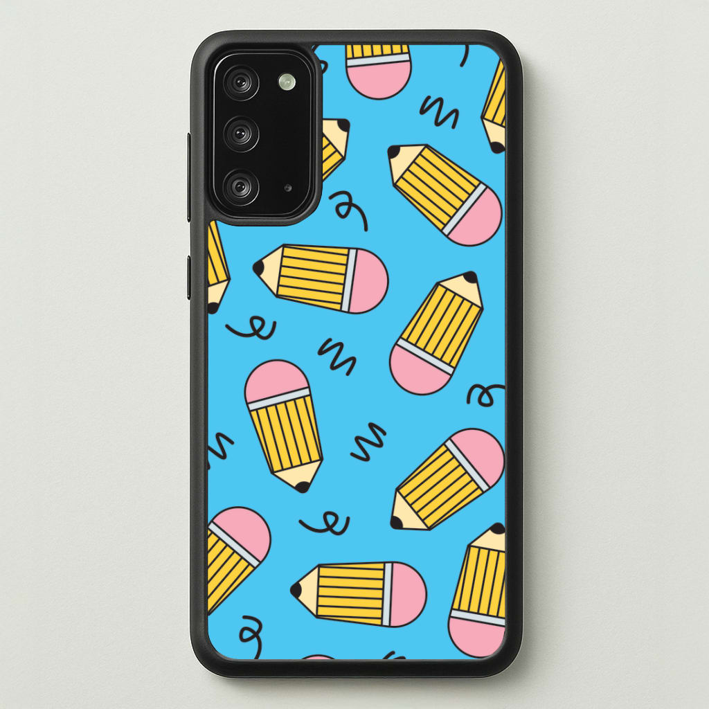 Pencils And Scribbles Pattern Galaxy Note 20 Case