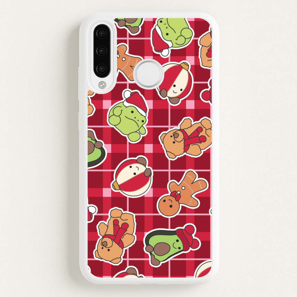 Christmas Plushies Tartan Pattern Huawei P30 Pro Case
