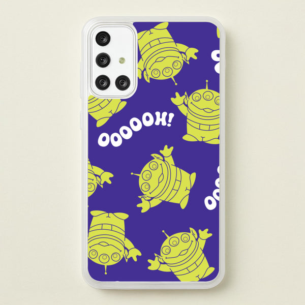 Toy Aliens Silhouette Pattern Galaxy A71 Case