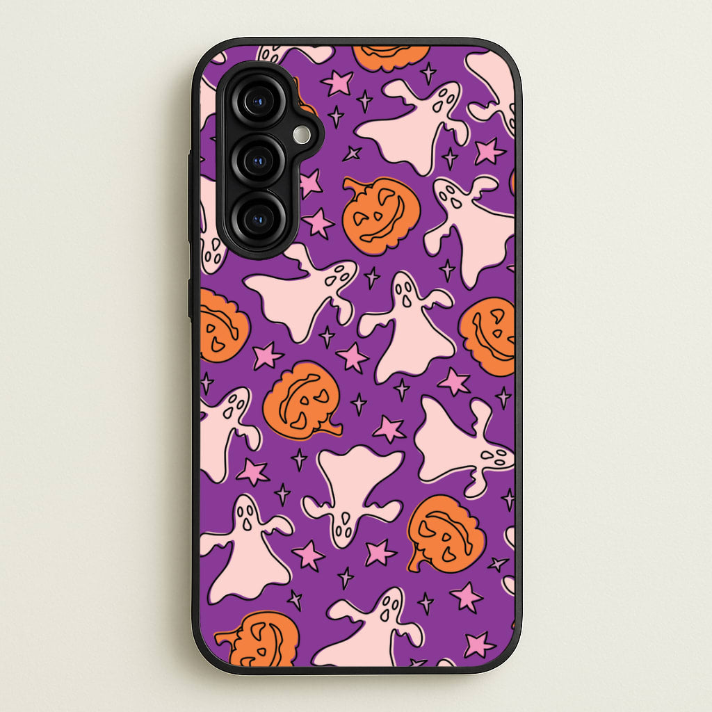 Abstract Halloween Pattern Galaxy A54 Case