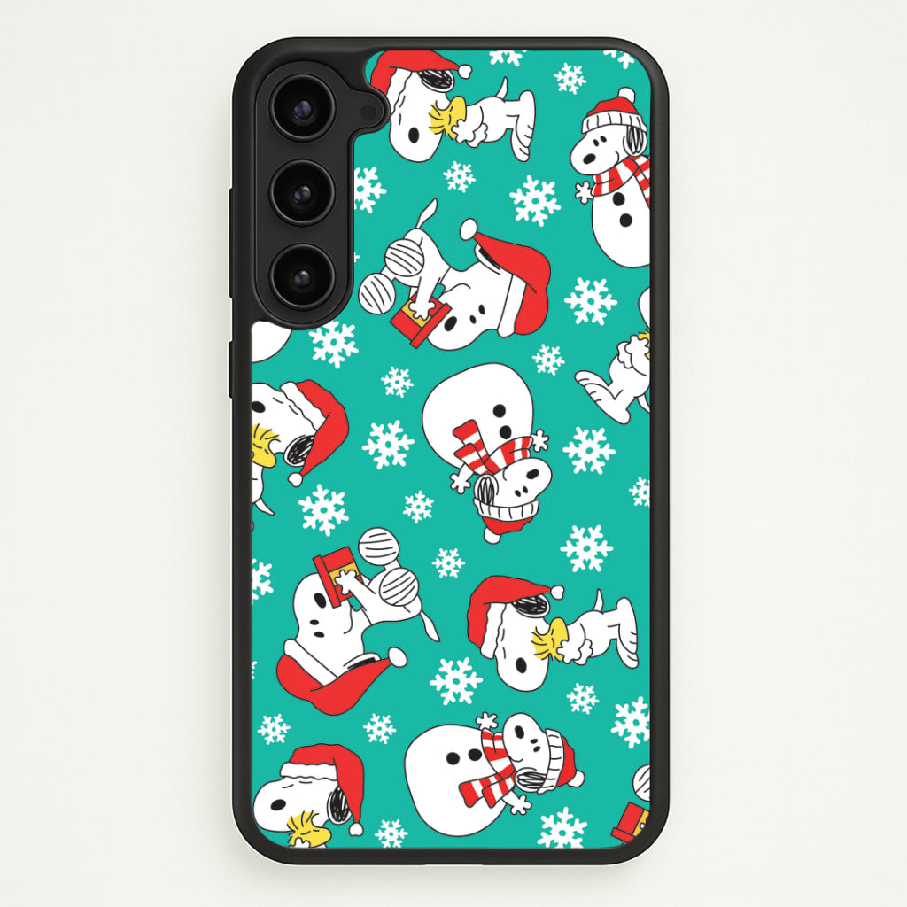Christmas Cartoon Beagle Pattern Galaxy S23 Plus Case