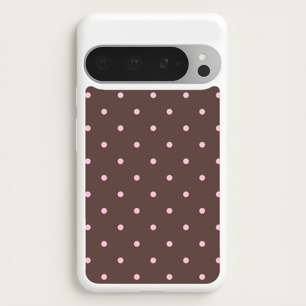 Chocolate & Strawberry Polka Dots Google Pixel 9 Pro XL Case