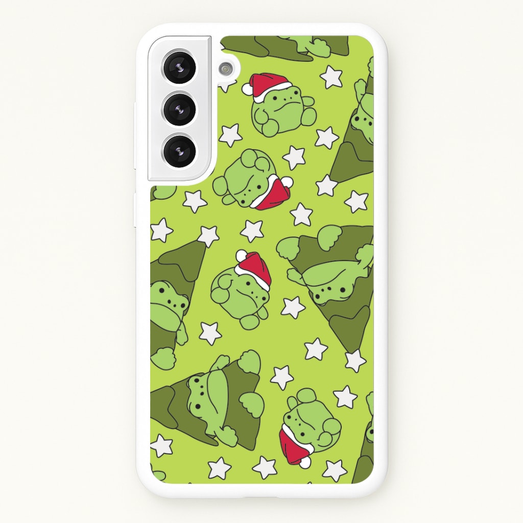 Christmas Frogs And Stars Plush Pattern Galaxy S22 Plus Case
