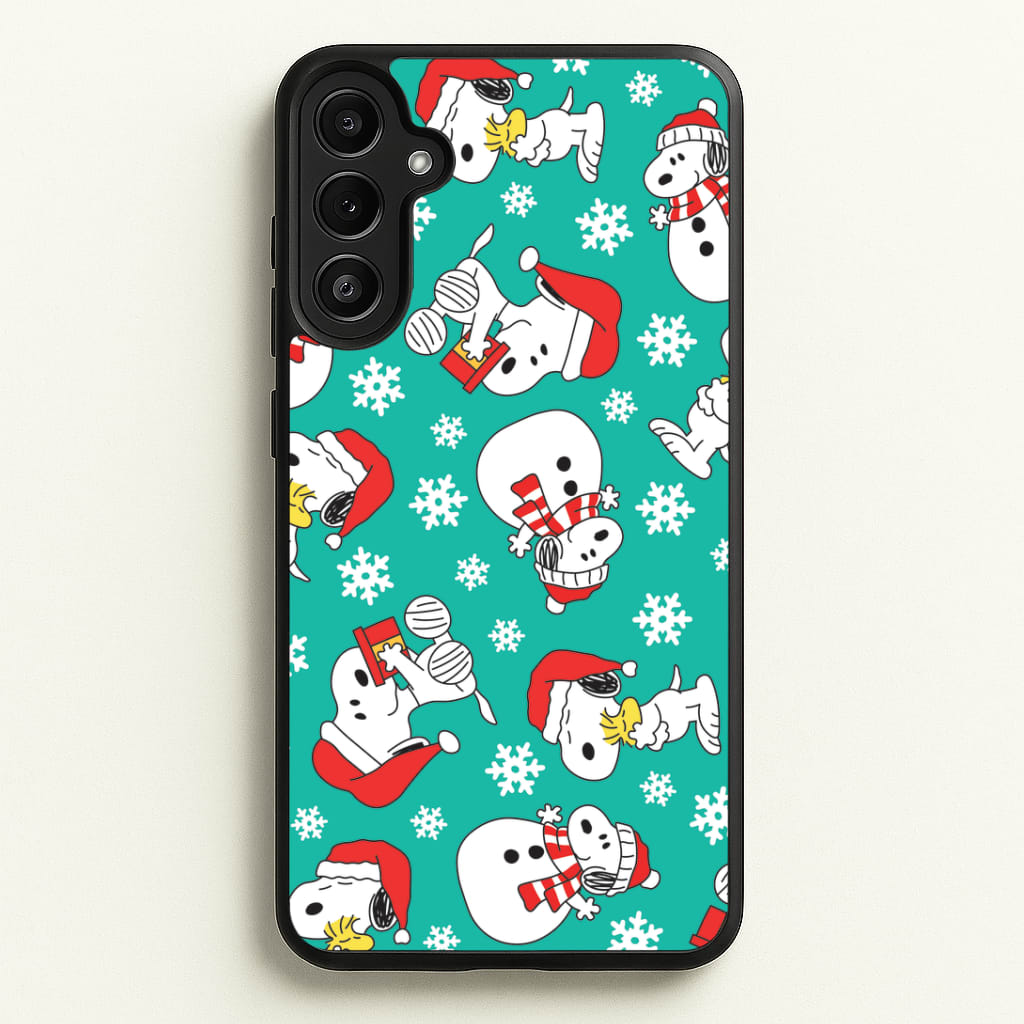 Christmas Cartoon Beagle Pattern Galaxy A34 Case