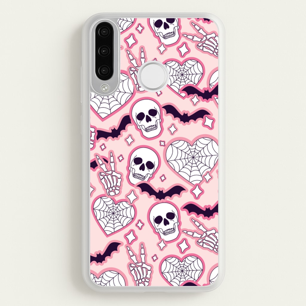 Cute Halloween Stickers Pattern Huawei P30 Lite Case