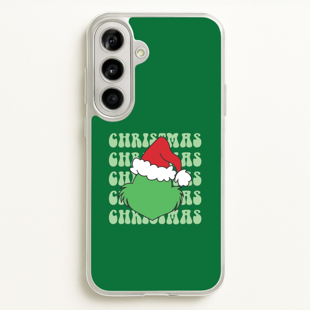 Green Creature Christmas Galaxy A56 Case