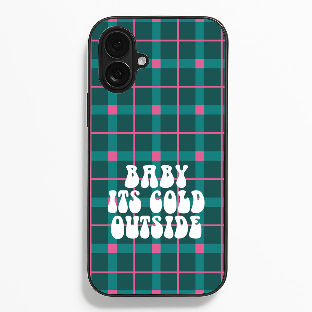 Baby It's Cold Outside Tartan iPhone 16 Plus Case